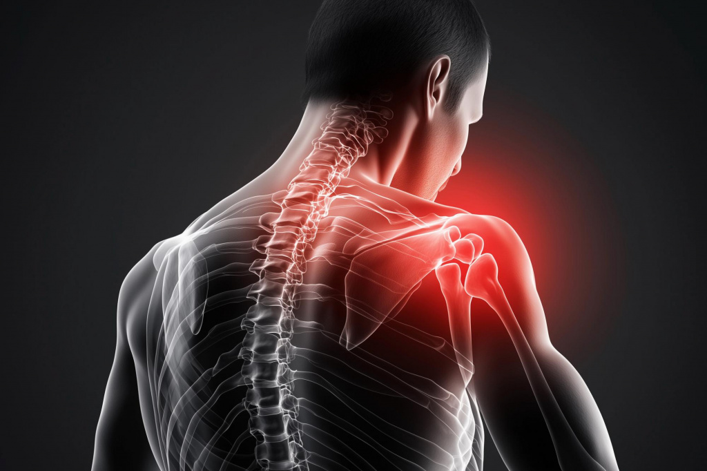 боль в плече схематично